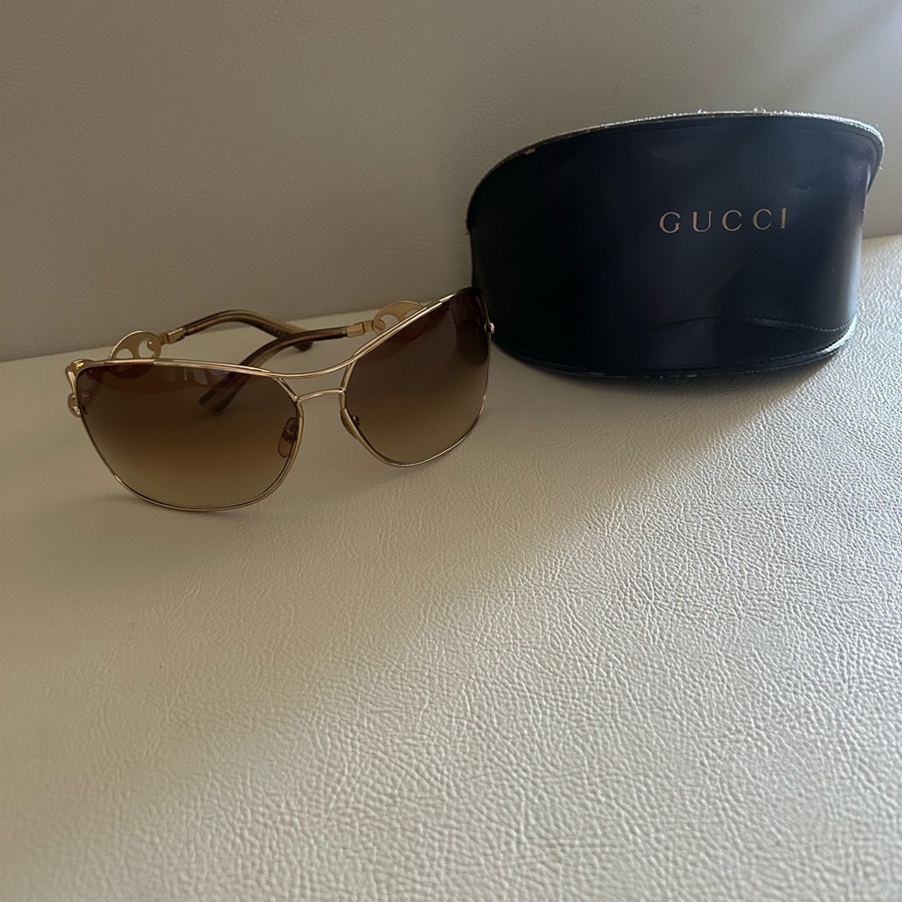 Gucci Gold Sunglasses